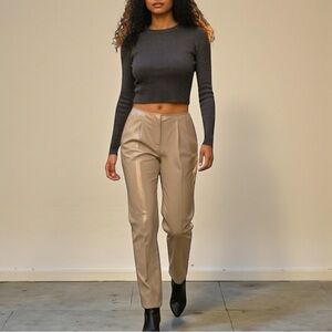 NWT 7 For All Mankind Faux Leather Wide Leg Pants